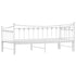 Daybed with Trundle without Mattress White 92x187 cm Single Metal