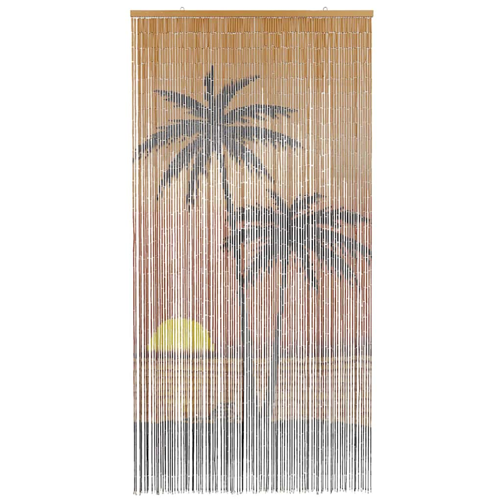 Insect Door Curtain Palm Tree Print 90x220 cm Bamboo