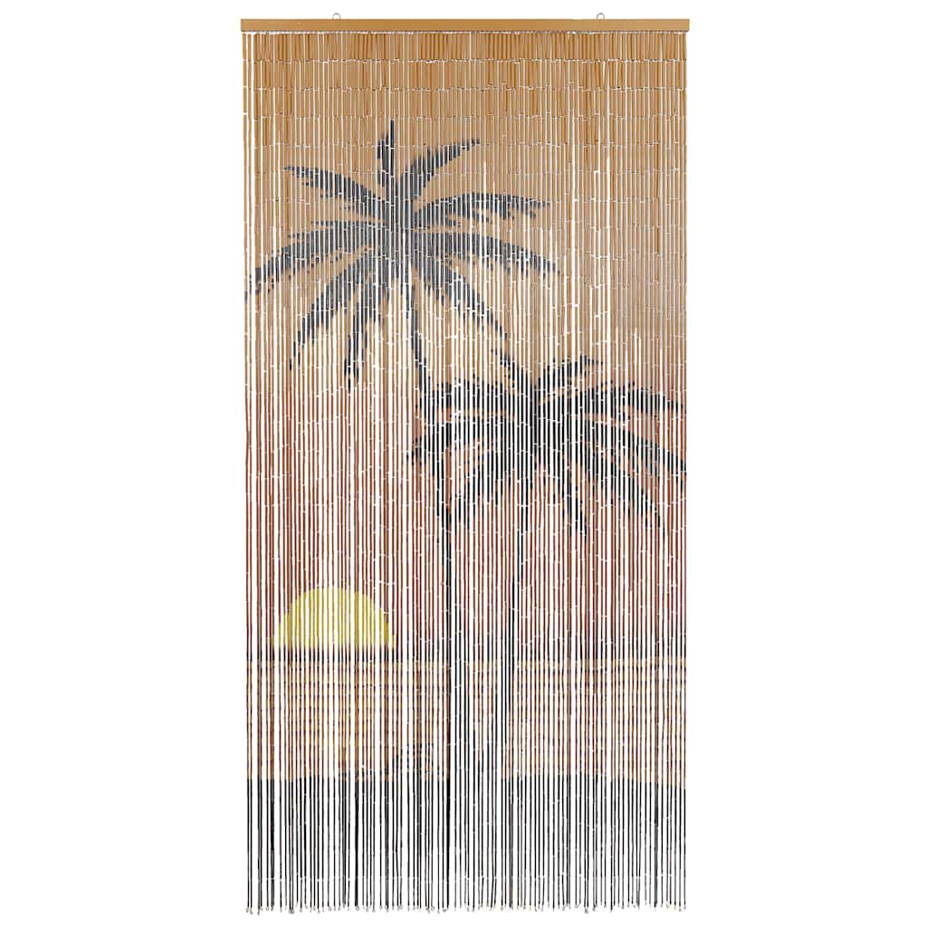 Insect Door Curtain Palm Tree Print 100x220 cm Bamboo