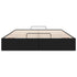 Ottoman Storage Bed Frame without Mattress Black Double Faux Leather