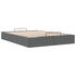 Ottoman Storage Bed Frame without Mattress Dark Grey Double Fabric