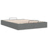 Ottoman Storage Bed Frame without Mattress Dark Grey Double Fabric