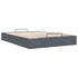 Ottoman Storage Bed Frame No Mattress Dark Grey Double Velvet