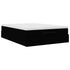 Ottoman Bed with Mattress Black Double Faux Leather