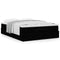 Ottoman Bed with Mattress Black Double Faux Leather