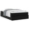 Ottoman Bed with Mattress Black Super Single Faux Leather