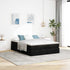 Ottoman Bed with Mattress Black Double Fabric