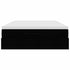 Ottoman Bed with Mattress Black Double Fabric