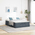 Ottoman Bed with Mattress Dark Grey Double Velvet