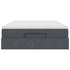 Ottoman Bed with Mattress Dark Grey Double Velvet