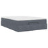 Ottoman Bed with Mattress Dark Grey Double Velvet