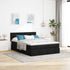 Ottoman Bed with Mattress Black Double Fabric