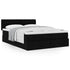 Ottoman Bed with Mattress Black Double Fabric