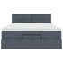 Ottoman Bed with Mattress Dark Grey Double Velvet