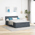 Ottoman Bed with Mattress Dark Grey Double Velvet