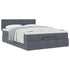 Ottoman Bed with Mattress Dark Grey Double Velvet