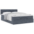 Ottoman Bed with Mattress Dark Grey Double Velvet