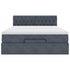 Ottoman Bed with Mattress Dark Grey Double Velvet