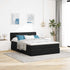 Ottoman Bed with Mattress Black Double Velvet