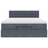 Ottoman Bed with Mattress Dark Grey Double Velvet