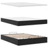 Ottoman Bed with Mattresses & LEDs Black Double Faux Leather