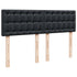 Ottoman Bed with Mattresses & LEDs Black Double Faux Leather