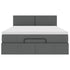 Ottoman Bed with Mattress & LEDs Dark Grey Double Fabric