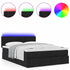 Ottoman Bed with Mattress & LEDs Black Double Fabric