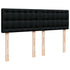 Ottoman Bed with Mattress & LEDs Black Double Fabric