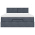 Ottoman Bed with Mattress & LEDs Dark Grey Double Velvet