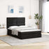 Ottoman Bed with Mattress Black Double Fabric