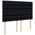 Ottoman Bed with Mattress Black Double Fabric