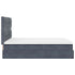 Ottoman Bed with Mattresses Dark Grey Double Velvet