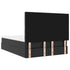 Ottoman Bed with Mattress & LEDs Black Double Faux Leather