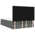 Ottoman Bed with Mattress & LEDs Dark Grey Double Fabric