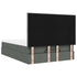 Ottoman Bed with Mattress & LEDs Dark Grey Double Fabric