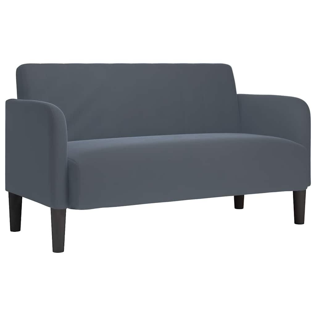 Loveseat Sofa Dark Grey 109 cm Velvet