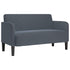 Loveseat Sofa Dark Grey 109 cm Velvet