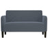 Loveseat Sofa Dark Grey 109 cm Velvet