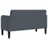 Loveseat Sofa Dark Grey 109 cm Velvet