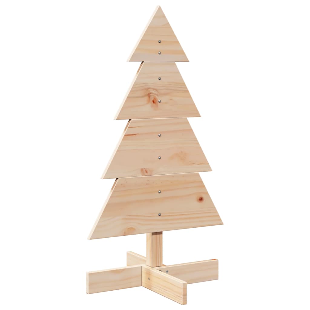 Wooden Christmas Tree for Decoration 80 cm Solid Wood Pine