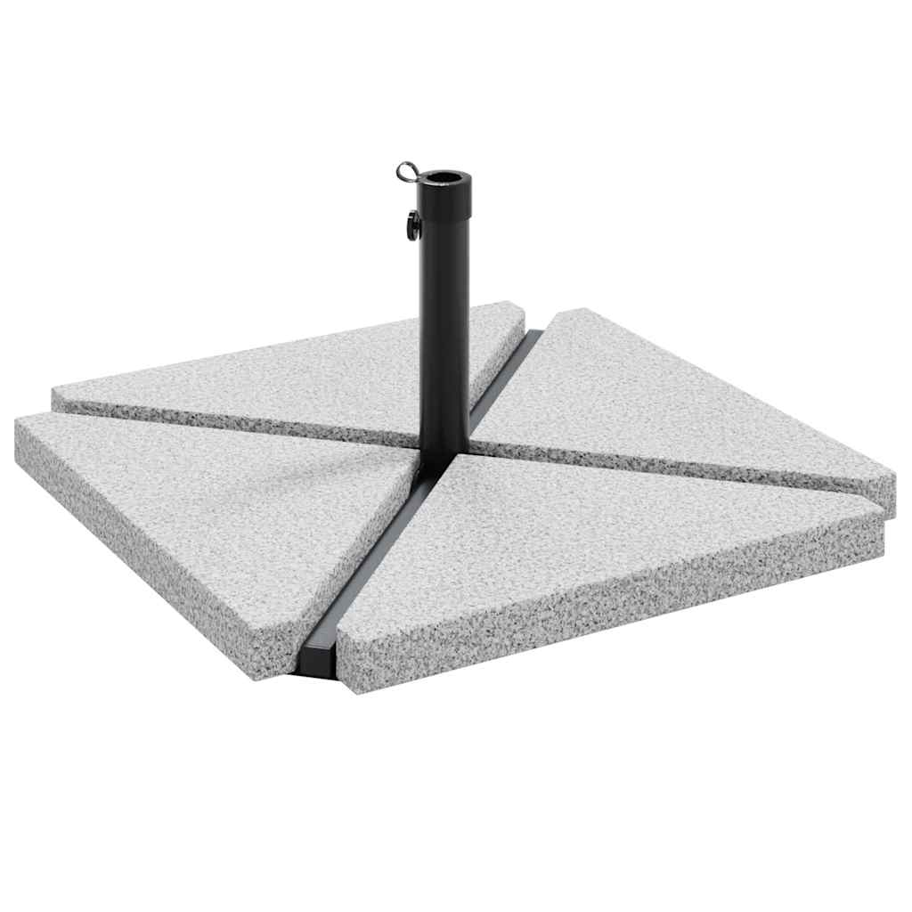 5 Piece Garden Parasol Base Set Granite and Steel