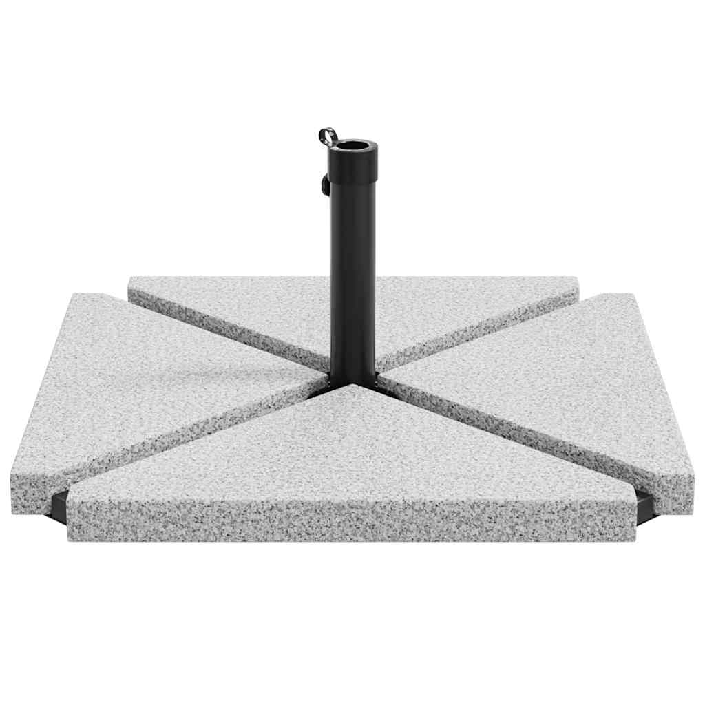 5 Piece Garden Parasol Base Set Granite and Steel
