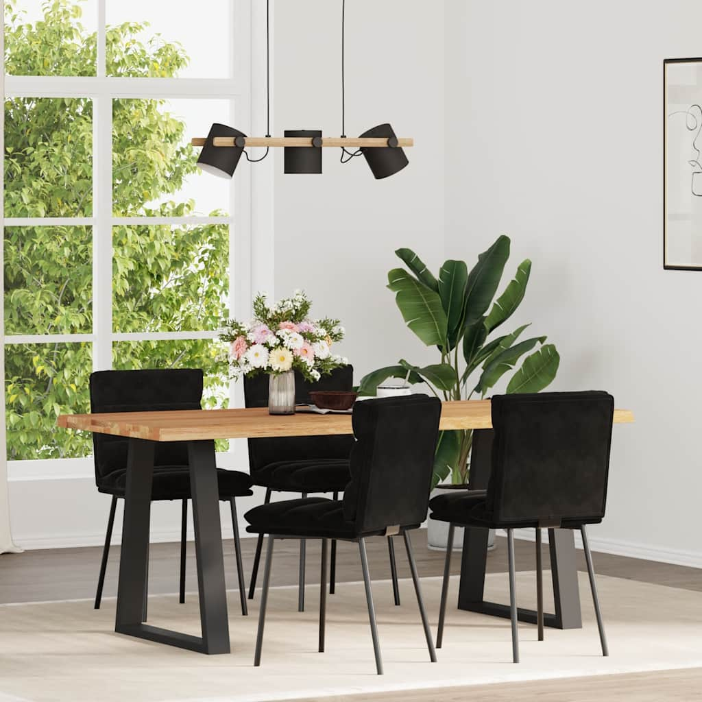 Dining Chairs 4 pcs Black Velvet