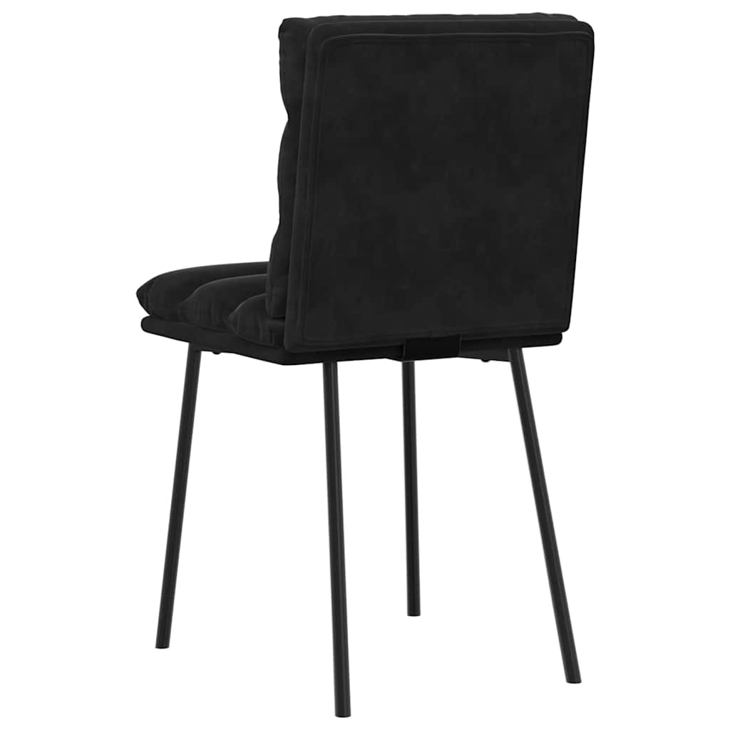 Dining Chairs 6 pcs Black Velvet