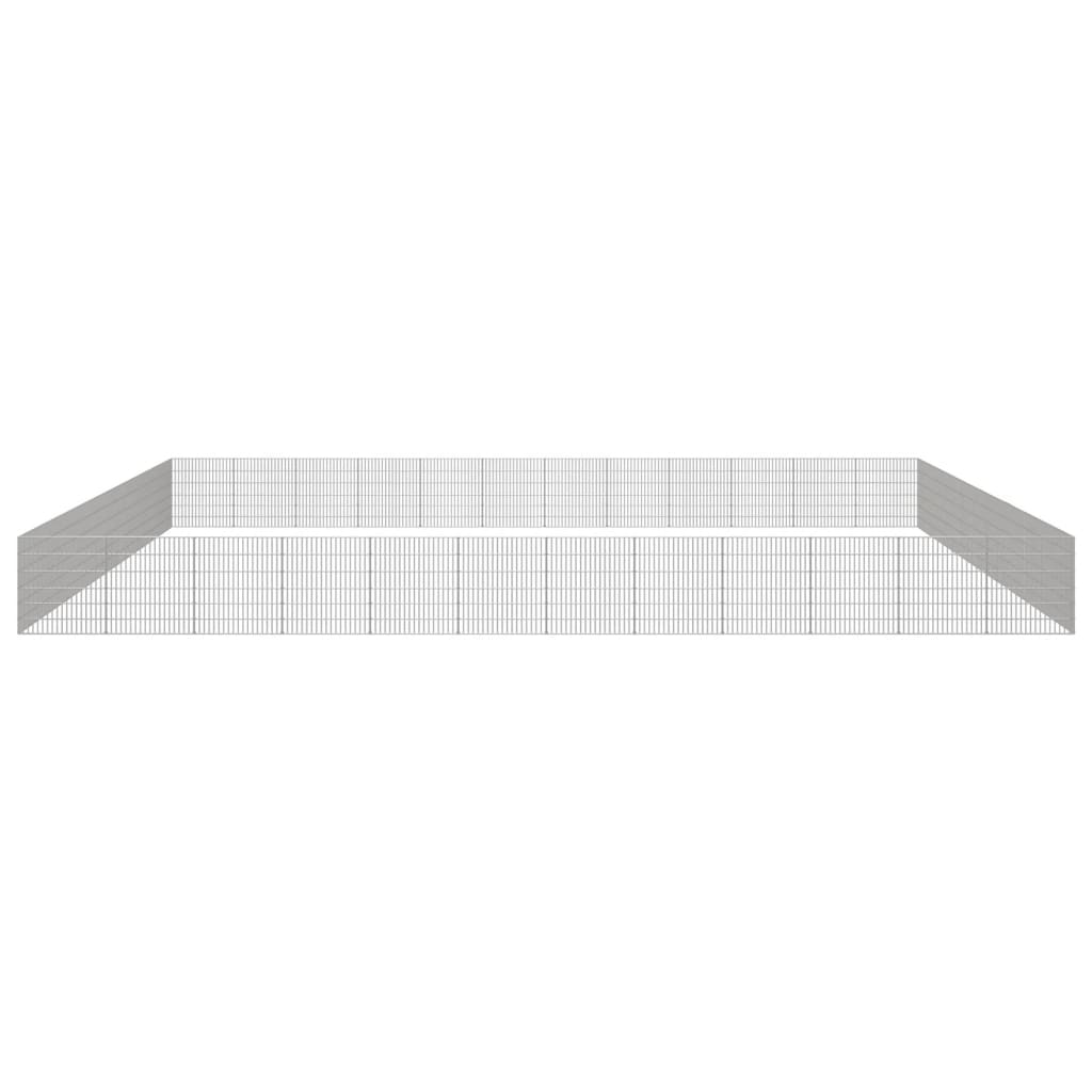 Free Range Animal Enclosure 48-Panel 54x60 cm Galvanised Iron