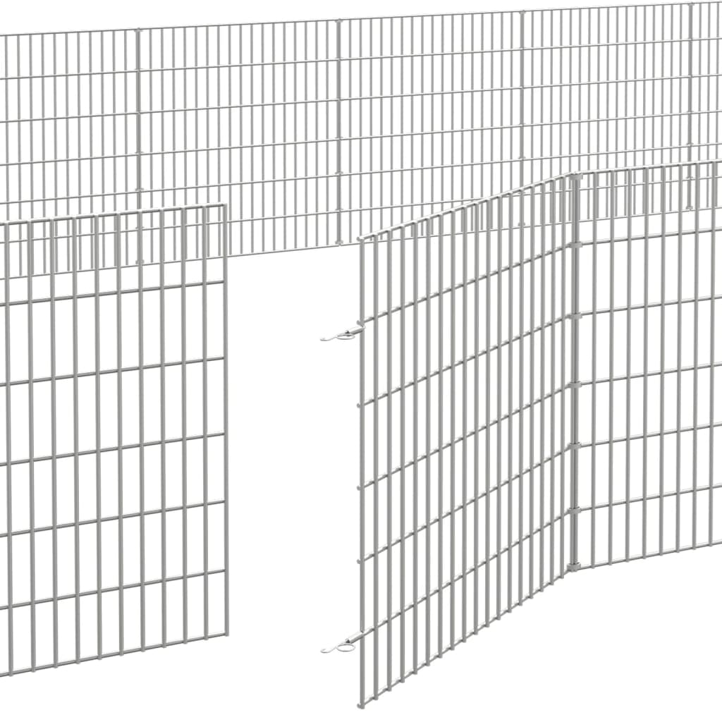 Free Range Animal Enclosure 48-Panel 54x60 cm Galvanised Iron