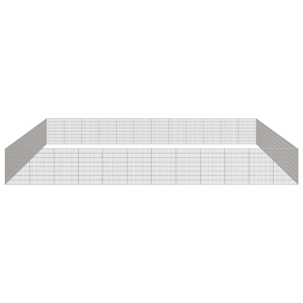 Free Range Animal Enclosure 48-Panel 54x80 cm Galvanised Iron