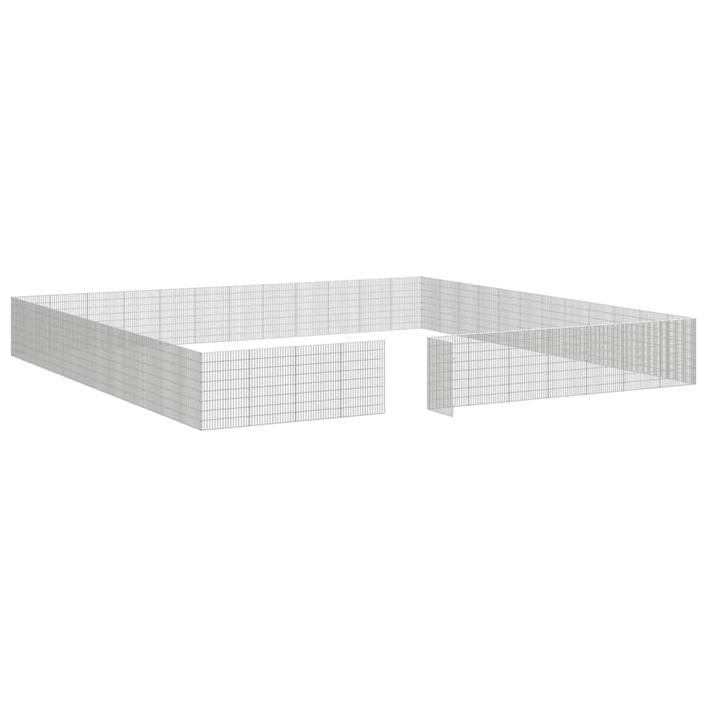 Free Range Animal Enclosure 48-Panel 54x80 cm Galvanised Iron