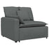 Modular Sofa with Cushions Dark Grey